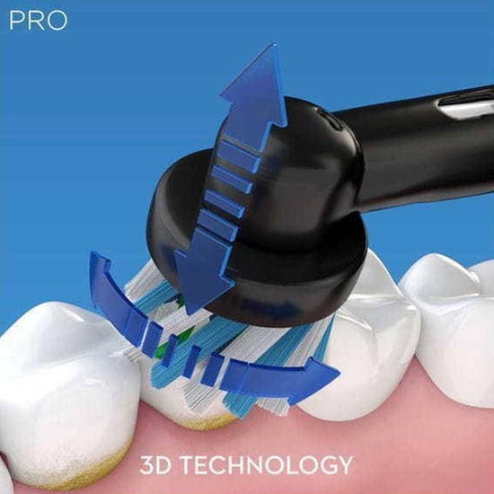 Oral-B Pro 1-650 Black Electric Toothbrush with Toothbrush Head & Bonus Pro-Expert Professional Protection Toothpaste