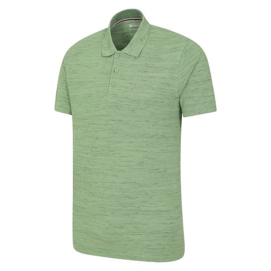 Mountain Warehouse Mens Dawnay Textured Pique Polo Shirt (Green) - Image 2