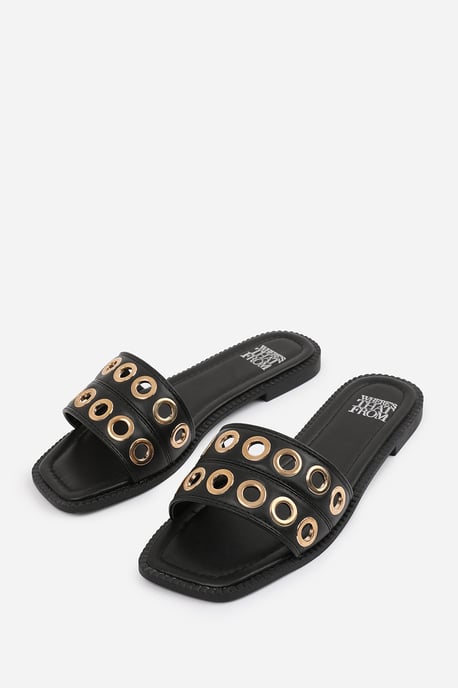Wheres That From Womens 'Cher' Flatform Sandal With Stylish Holes Strap Detail - Image 3