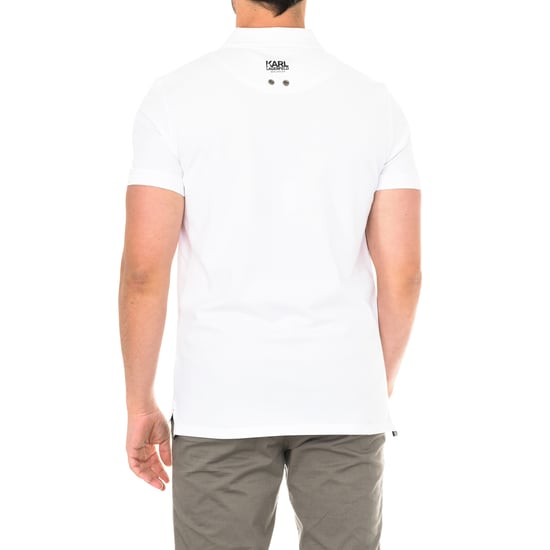 Karl Lagerfeld Hombre Polo Básico de Manga Corta Blanco - Image 3