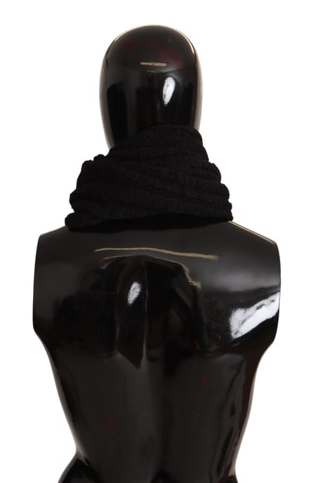 Chal de lana virgen negra tejido unisex de Dolce & Gabbana para mujer - Image 3
