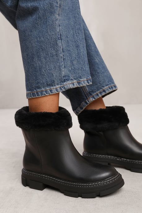 Wheres That From Womens 'Eva' Ankle Boot With Fur Lining