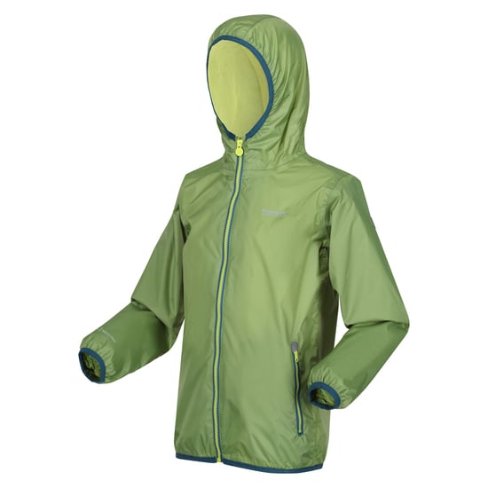 Regatta Great Outdoors Childrens/Kids Lever II Packaway Rain Jacket (Piquant Green) - Image 3