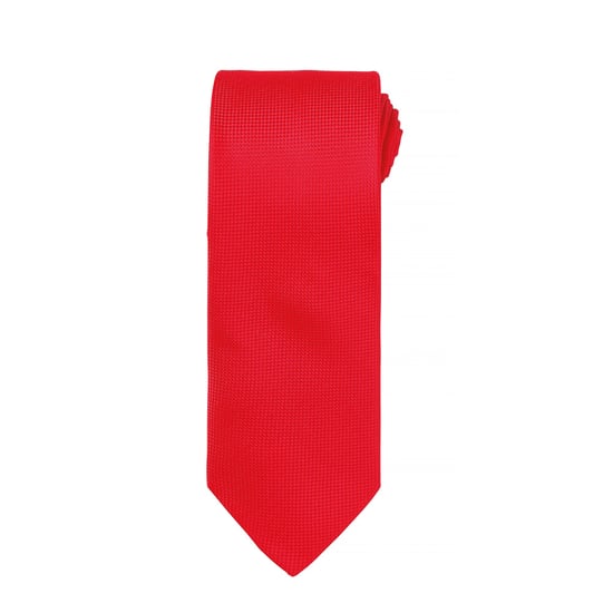 Premier Mens Micro Waffle Formal Work Tie (Pack of 2) (Red) - Image 1