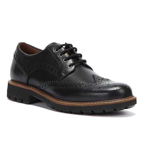 Clarks Batcombe Wing Mens Black Shoes - Image 2