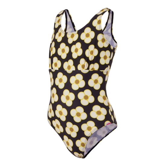 Regatta Girls Orla Kiely Spinning Flower One Piece Swimsuit (Black) - Image 3