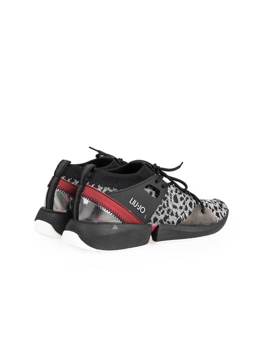 Liu-Jo Zapatillas de mujer negro, Plata - Image 3