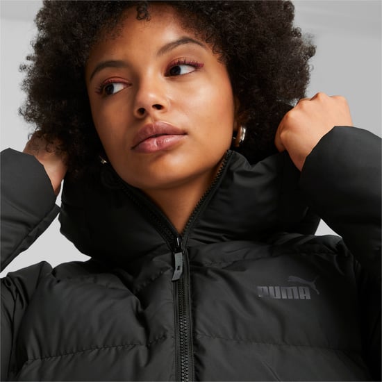 PUMA Womens Long Hooded Down Coat