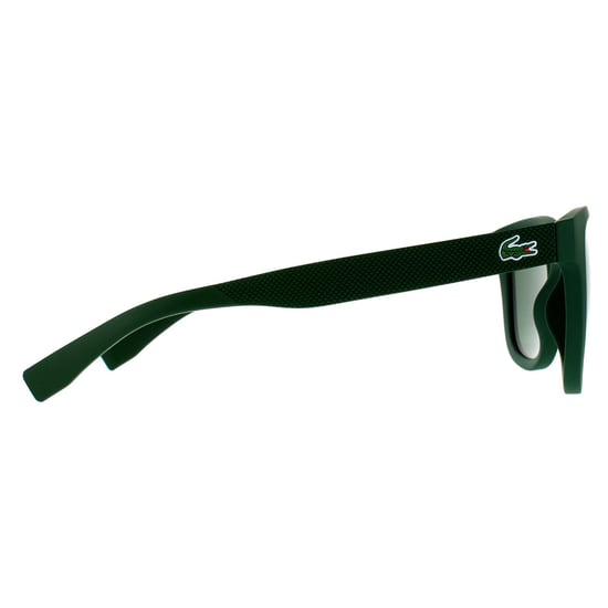 Gafas de sol Lacoste Square para hombres en verde mate y gris - Image 4