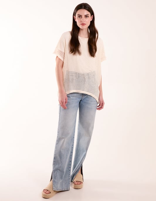 Crochet Batwing Oversized Top