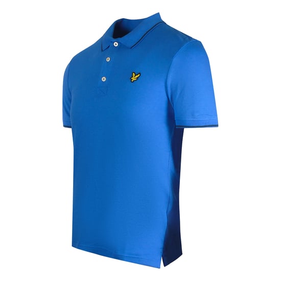 Polo azul primavera con cuello ribeteado de Lyle & Scott - Image 3