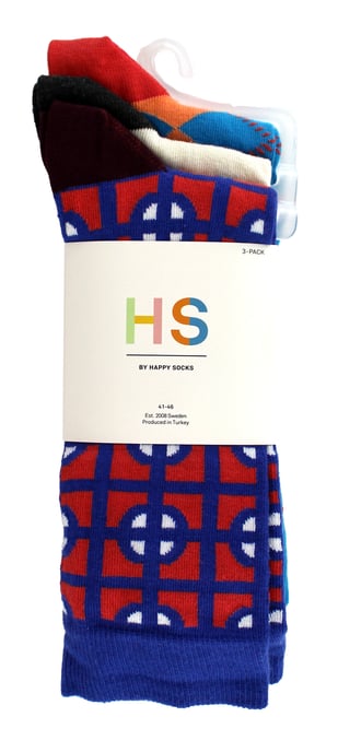 HS by Happy Socks - Paquete de 3 calcetines de vestir de estructura clásica para hombre - Target (Azul) - Image 2