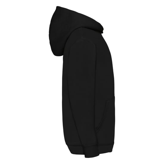 Fruit of the Loom Childrens/Kids Classic Hooded Sweatshirt (Black) - Image 3