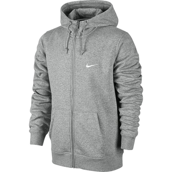 Sudadera con capucha gris con cremallera y logo Swoosh de Nike - Image 1