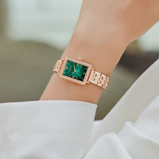 Victoria Hyde Westminster Rose Gold Green Diamond Detail Ladies Watch - Image 3