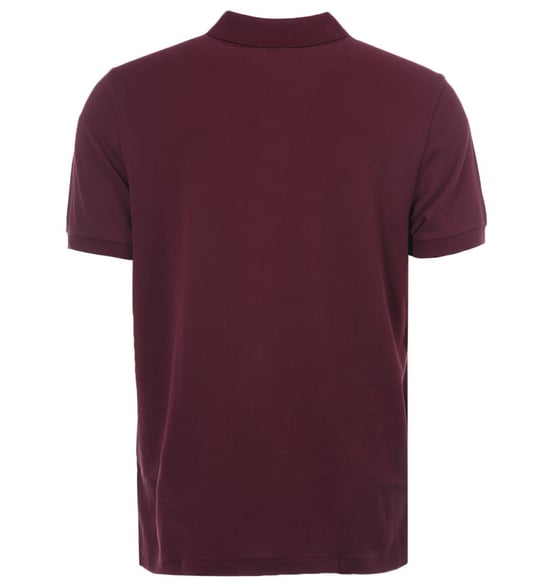 Men's Fred Perry M6000 Plain Polo Shirt in Red - Image 2