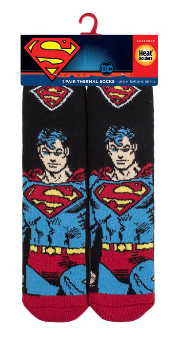 Calcetines Superman para hombre | Calentadores Lite | DC Universe Calcetines Térmicos Novedosos para Invierno - Superman - Image 2