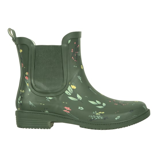 Mountain Warehouse Womens/Ladies Flowers Rubber Ankle Wellington Boots (Dark Khaki) - Image 1