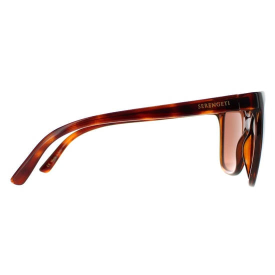 Serengeti Rectangle Mens Shiny Tortoise Mineral Polarized Drivers Brown Agata