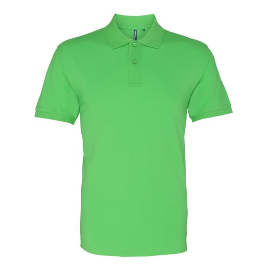 Asquith & Fox Mens Plain Short Sleeve Polo Shirt (Lime) - Image 1