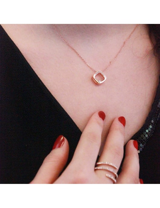 Colgantes Adelise - Oro rosa y cristal - Image 2