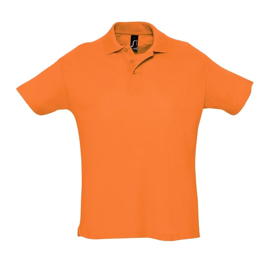SOLS Mens Summer II Pique Short Sleeve Polo Shirt (Orange) - Image 1