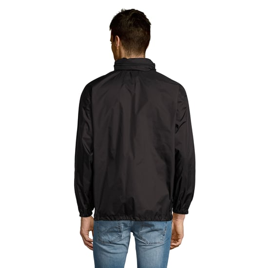 SOLS Unisex Surf Windbreaker Lightweight Jacket (Black) - Image 4