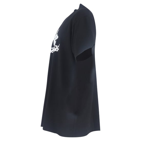 Balenciaga Logo Print Mock Neck T-Shirt in Black Cotton - Image 2
