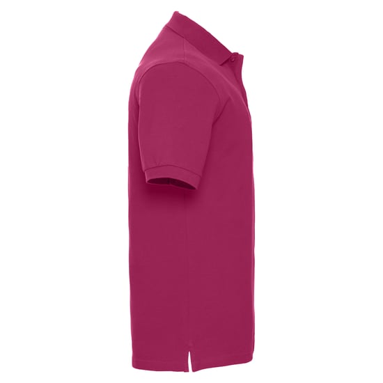 Russell Mens Classic Cotton Pique Polo Shirt (Fuchsia) - Image 3