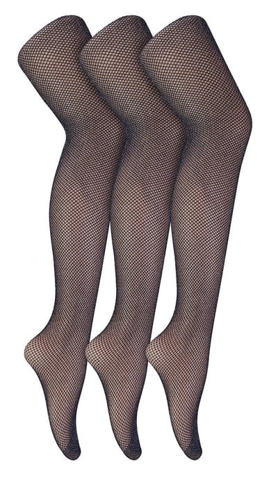 3 Pares Multipack Mallas de Red para Mujer | Snob de Calcetines | Medias con Estilo Ideal para Fiesta de Baile - Negro / Plata - Image 1