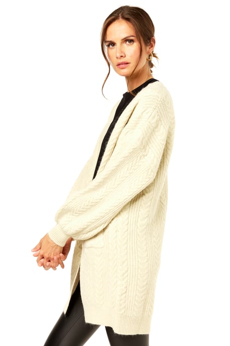 Edge 2 Edge Pocket Detailed Cable Cardi