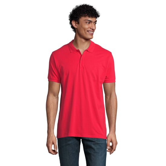 SOLS Mens Planet Polo Shirt (Red) - Image 3