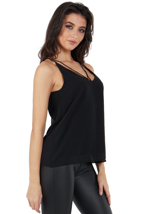 Top camisola liso con tiras - Image 4