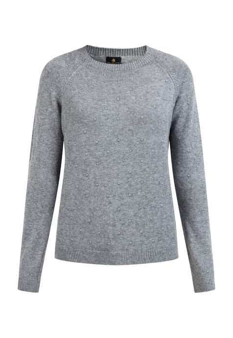 Dreimaster Knitted pullover women dark grey melange - Image 1