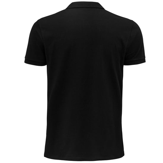 SOLS Mens Planet Pique Organic Polo Shirt (Black) - Image 2