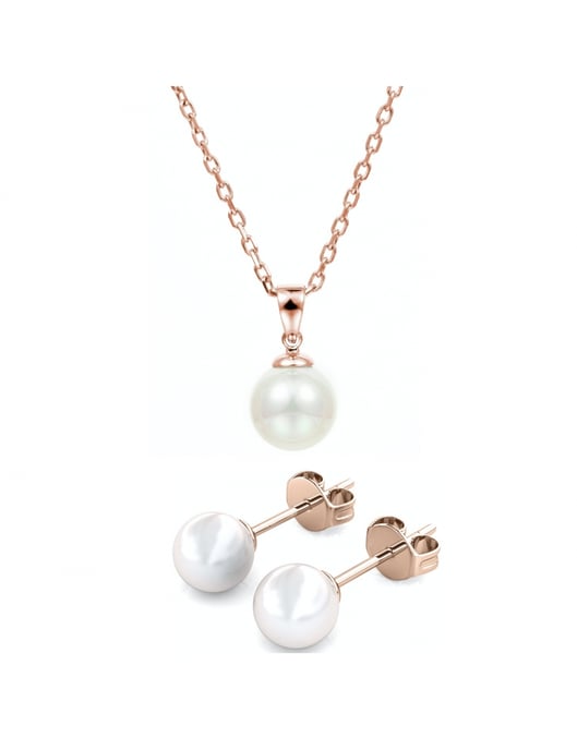 Conjunto de Nácar - Oro rosa y Cristal - Image 1