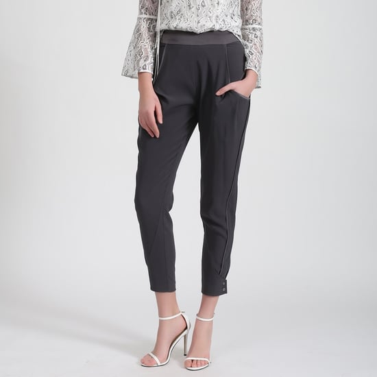 Bi-material tapered pants - Image 2