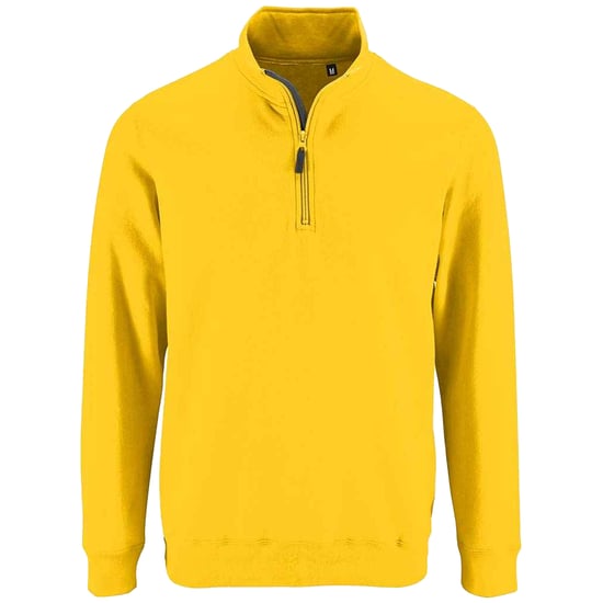 SOLS Mens Stan Zip Standing Collar Jumper (Gold) - Image 1