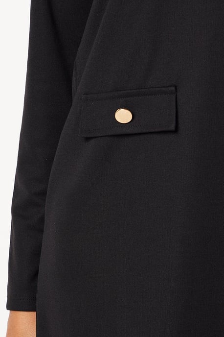 Ponte Button Pocket Dress