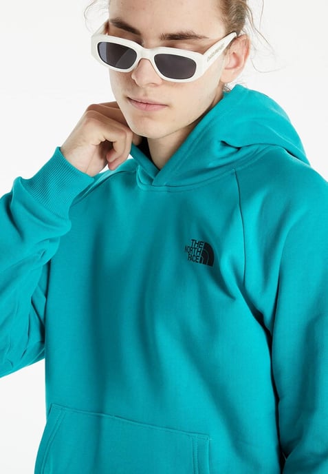 Sudadera con capucha The North Face Mens Reglan Red Box en verde porcelana blanqueado - Image 3