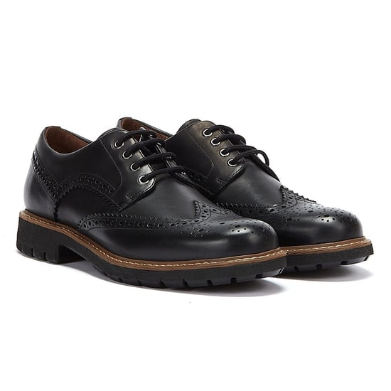Clarks Batcombe Wing Mens Black Shoes - Image 1