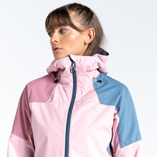 Dare 2B Womens/Ladies Checkpoint III Recycled Waterproof Jacket (Powder Pink/Mesa Rose)