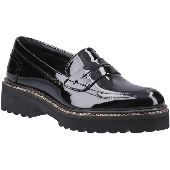 Pod Kenny Leather Women's Black Patent Loafers - Image 1