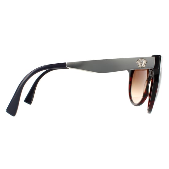 Versace Round Mens Red Havana Blue Brown Gradient Sunglasses