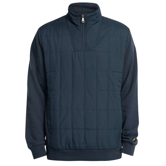 Sudadera con media cremallera azul marino acolchada híbrida de Lyle & Scott - Image 1
