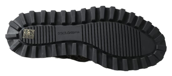 Dolce & Gabbana Men's Black White Derby Patent Leather Shoes