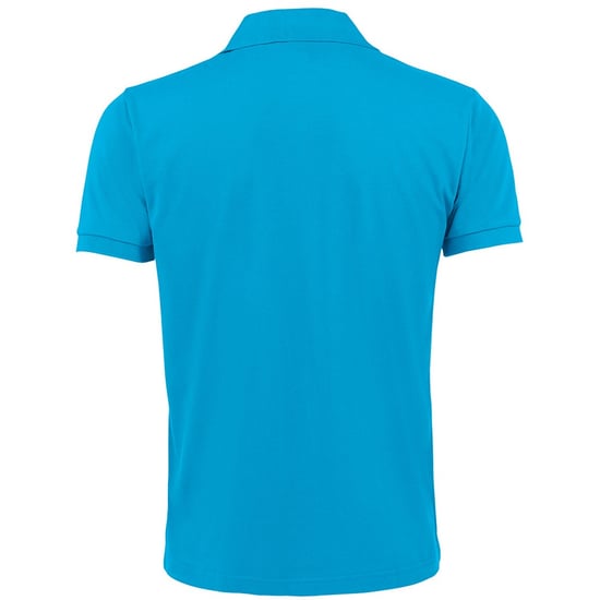 SOLs Mens Prime Pique Plain Short Sleeve Polo Shirt (Aqua) - Image 2