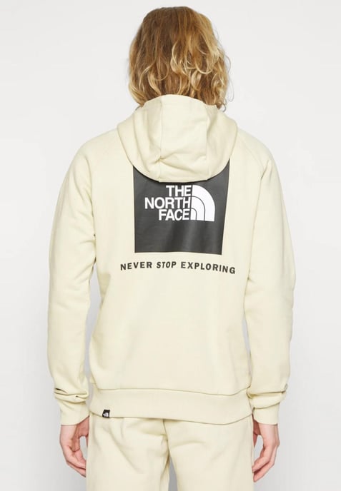 Sudadera con capucha The North Face Mens Reglan Red Box en grava blanqueada - Image 2