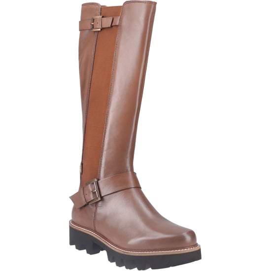 Pod Aleena Leather/Textile Women's Tan Boots - Image 1