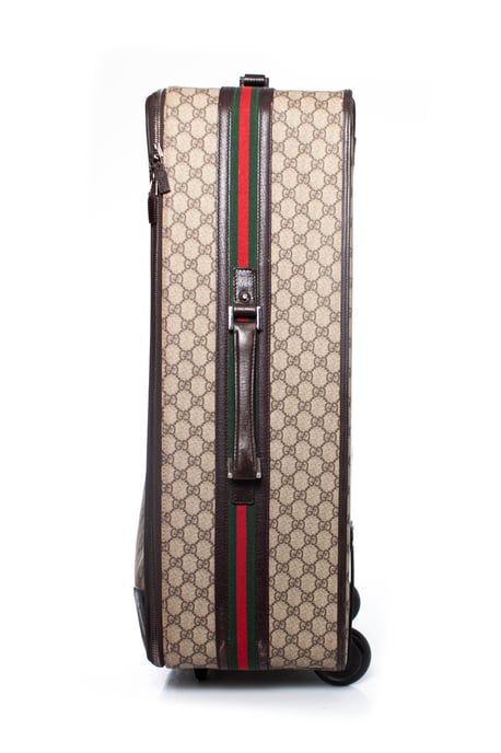 GG canvas suitcase in brown - Image 3